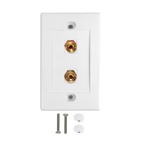 1 Pair Banana Clip Wall Plate Kit White
