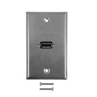 1 Port DisplayPort Wall Plate Kit – Stainless Steel