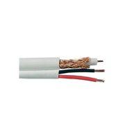 500ft RG59 Coax 2C 18AWG BC Siamese Bulk Cable CMP Plenum – White