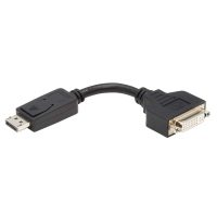 6 inch DisplayPort 1.1 Male to DVI Female Adapter Black 1