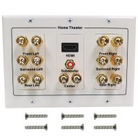 7.1 Surround Sound HDMI Wall Plate Kit Decora White
