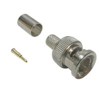 BNC Male Crimp Connector for RG6 Cable 6GHz Max