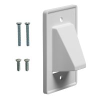 Cable Pass through Wall Plate Single Gang Reversible White