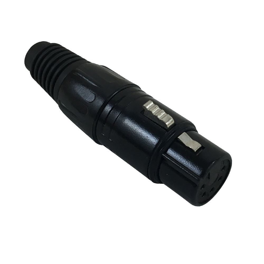 DMX 5 pin Female Connector Black
