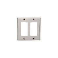 Decora Double Gang Wall Plate Stainless Steel
