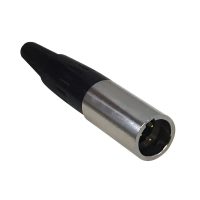 Mini XLR 3 pin Male Connector Nickel