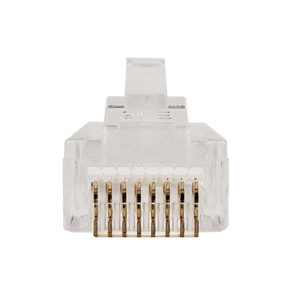 RJ45 Cat5eCat6 Pass Through Plug Solid or Stranded 8P 8C Pack of 50 1