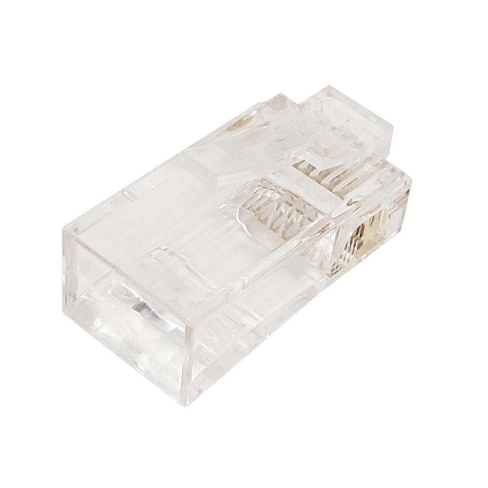 RJ45 Cat5eCat6 Pass Through Plug Solid or Stranded 8P 8C Pack of 50 2