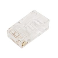RJ45 Cat5eCat6 Pass Through Plug Solid or Stranded 8P 8C Pack of 50 3