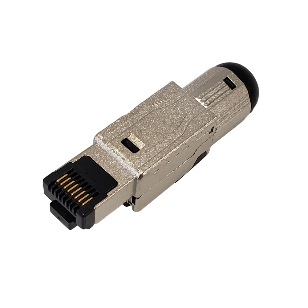 RJ45 Cat8 Shielded Field Termination Tool Less Plug Solid or Stranded2
