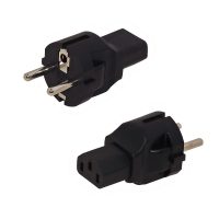 SCHUKO CEE 77 Euro Male to C13 Power Adapter