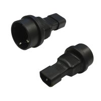 Schuko CEE 77 Euro Receptacle to C14 Power Adapter