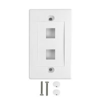 Wall Plate 2 Port Keystone White