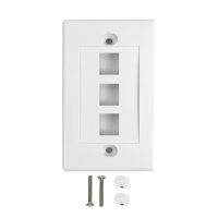 Wall Plate 3 Port Keystone White