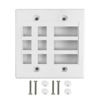 Wall Plate 6 Port Keystone 3 Port Dual Keystone Double Gang White