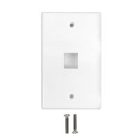 Wall Plate Flush Style 1 Port Single Gang Keystone White