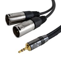 3.5mm to 2x XLR Male Splitter - Premium