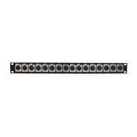 a17f6 No Brand PP XLR 16F Patch Panels 16 Port XLR Female Patch Panel 19 inch rackmount 1U