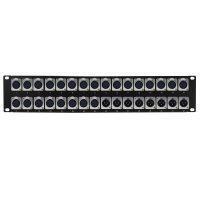 bedab Other Brands Cab PP XLR 24F8M A V Patch Panel 24 Port XLR Female 8 port XLR Male patch panel 19 inch rackmount 2U