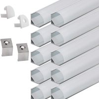 Led 10 Pack 6.6FT2 Meter LED Aluminum Channel V Shape 6